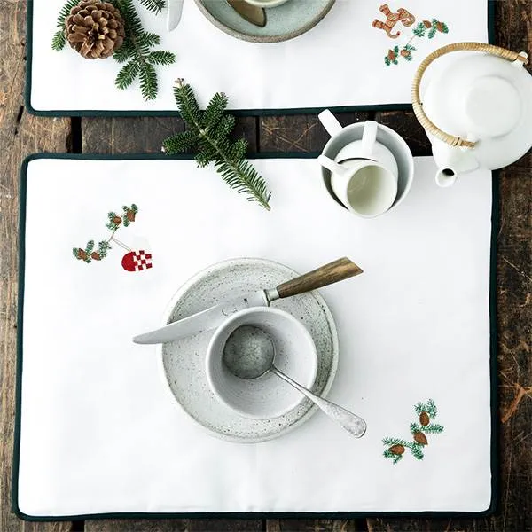 Langkilde & Søn - Kerstplacemat met hart - 38 x 50 cm.