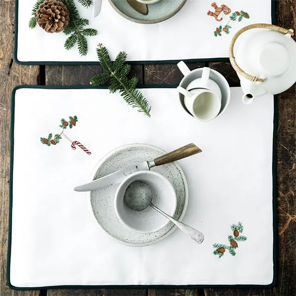 Langkilde & Søn - Kerstplacemat met zuurstok - 38 x 50 cm.