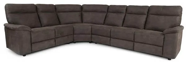 Hampton hoekbank - grijsbruin stof - Variant 23